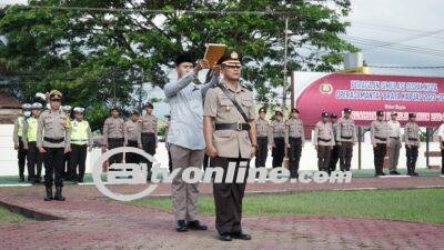 Kapolres Bengkayang Pimpin Upacara Serah Terima Jabatan Kabag Logistik