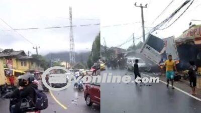 Proses Evakuasi Tabrakan Beruntun 9 Kendaraan di Bogor, Korban Terus  Bertambah