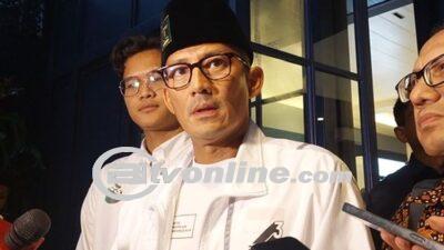 Sandiaga Respons soal Koalisi Anies-Ganjar di Putaran Kedua Pilpres