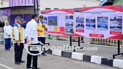 Presiden Jokowi  Dan Ibu Iriana Tinjau Ruas Jalan Surakarta-Gemolong-Purwodadi