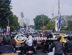 Lalin Macet, Massa Pendukung Prabowo-Gibran Konvoi ke GBK