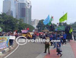 May Day 2024, Suara Buruh Bergema di Patung Kuda,Jakarta Pusat