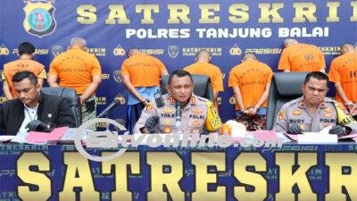 Operasi Polisi Berhasil Meringkus Komplotan Pencuri Sepeda Motor di Tanjungbalai, 7 Tersangka Ditangkap dan 16 Sepeda Motor Disita