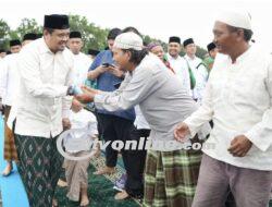 Suasana Salat Id dan Penyembelihan Sapi Limosin Bobby Nasution 