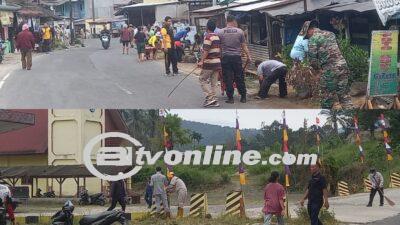 Sambut HUT RI ke-79 Kelurahan Onan Hasang Kecamatan Pahae Julu-Taput Lakukan Gotong Royong Bersama