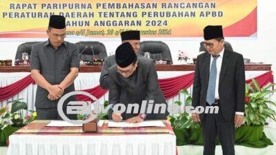 P-APBD Kabupaten Humbahas 2024 Disetujui Bersama Menjadi Perda