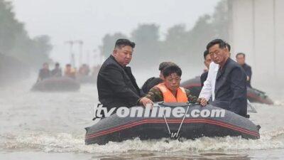 Propaganda Kim Jong Un Hadapi Banjir, Media Korut Tampilkan Pemimpin Terjun Langsung dalam Penanganan Bencana